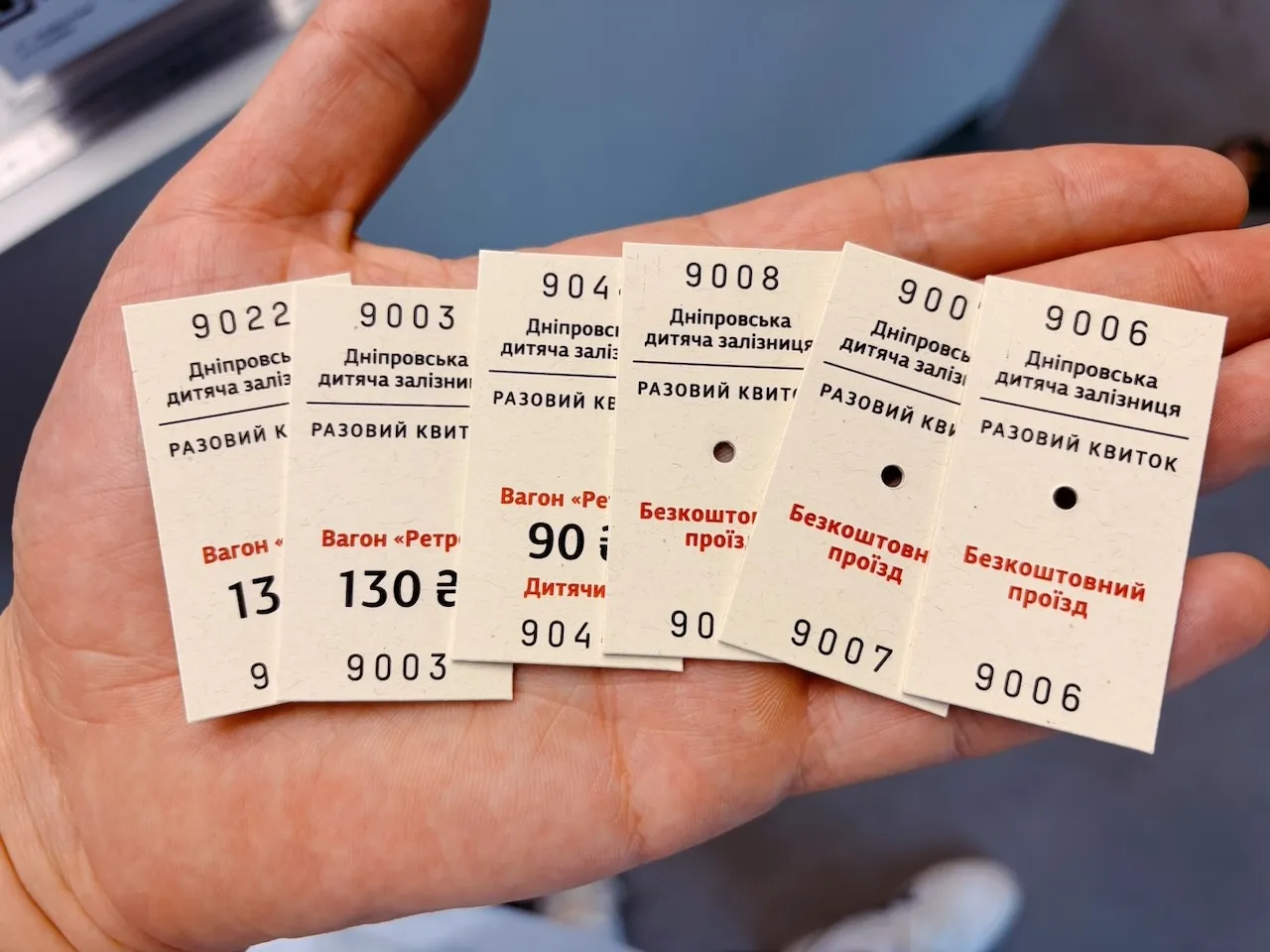Test ticket samples at the print shop