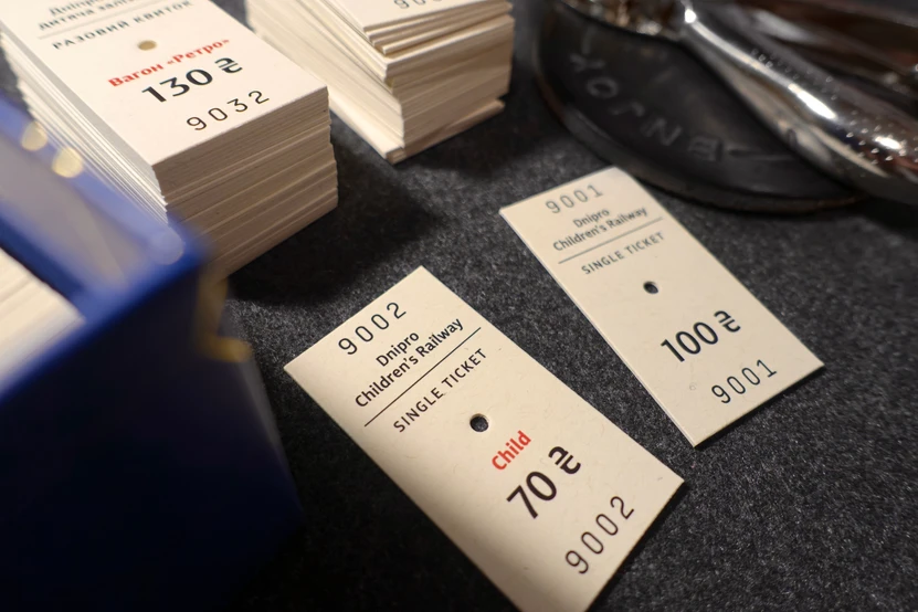 Printed tickets laid out